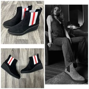 Cecelia New York Gemma Wedge Boot in Black New Sizes 7.5,